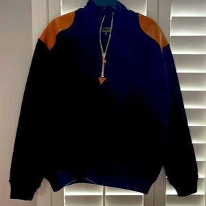 Men’s JL Powell large long sleeved black leather accts great condition